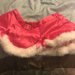 Victoria’s Secret pink Santa hat and skirt